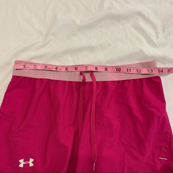 UNDER ARMOUR Women’s Bright Pink Loose Heatgear Sport Fitness Running Shorts S - Picture 13 of 14